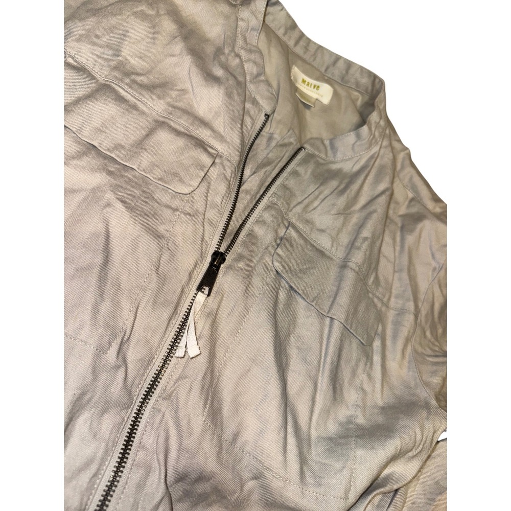 Maeve Anthropologie Jacket Womens Medium Zip Up Drawstring Utility M - Picture 3 of 4